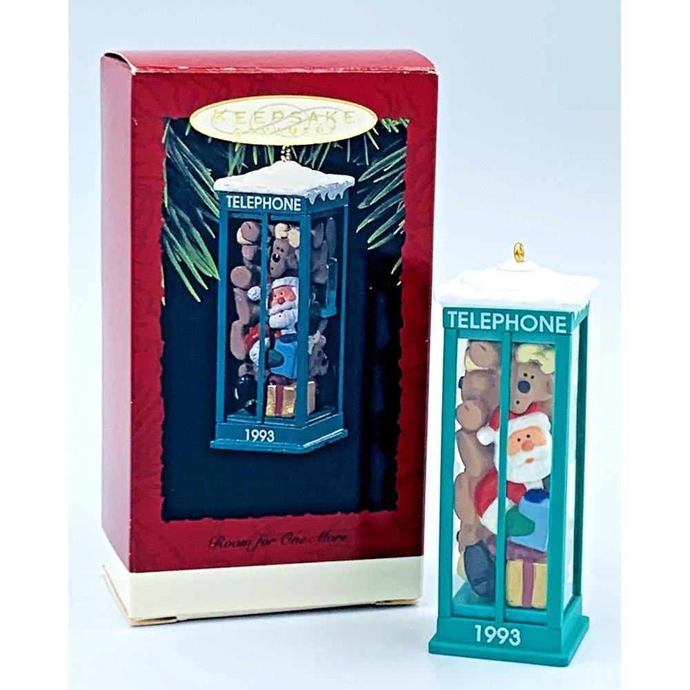 Room for One‎ More Hallmark Keepsake 1993 Telephone Booth Ornament MIB